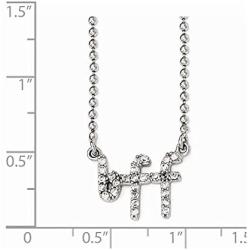 Solid 925 Sterling Silver CZ Cubic Zirconia BFF 18in. Necklace Chain