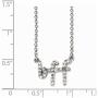 Solid 925 Sterling Silver CZ Cubic Zirconia BFF 18in. Necklace Chain