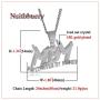 Nsitbbuery Hip Hop DJ Plated 18K Gold Ice Out Crystal Letter Tag Pendant Stainless Steel Chain Necklace