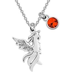 WSNANG Phoenix Rising Rebirth Jewelry Phoenix Necklace Inspirational Phoenix Gift for Phoenix Lovers Graduates Gifts