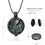 Tree of Life Cremation Urn Necklace for Ashes - Hollow Keepsake Pendant Necklace Ashes Holder with Crystal Memorial Cremation Jewelry