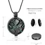 Tree of Life Cremation Urn Necklace for Ashes - Hollow Keepsake Pendant Necklace Ashes Holder with Crystal Memorial Cremation Jewelry Tree of Life Cremation Urn Necklace for Ashes - Hollow Keepsake Pendant Necklace Ashes Holder with Crystal Memorial Cremation Jewelry