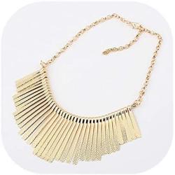 JOYID Sparkling Bars Choker Necklace Sequin Bib Chunky Collar Sweater Necklace Fashion Jewelry for Women