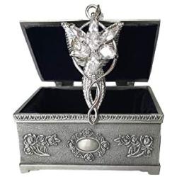 Arwen Evenstar Silver Pendant Necklace with Jewelry Box Women,Girls