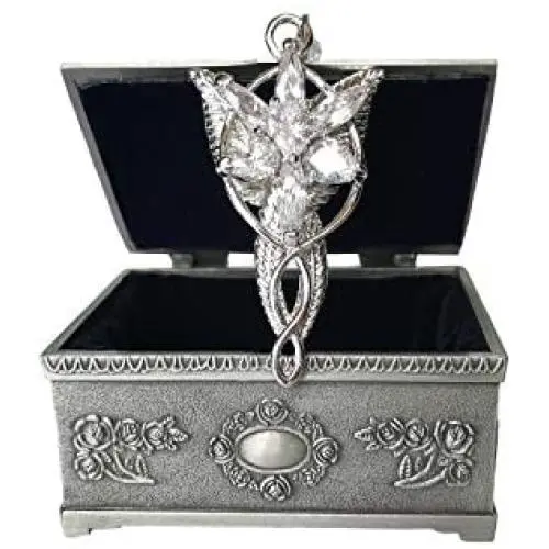 Arwen Evenstar Silver Pendant Necklace with Jewelry Box Women,Girls Arwen Evenstar Silver Pendant Necklace with Jewelry Box Women,Girls