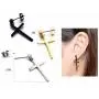 WEILYDF 3 Pairs Stainless Steel Earrings Cross Dangle Studs Earrings piercing Jewelry For Men and Women (silver+black+gold) WEILYDF 3 Pairs Stainless Steel Earrings Cross Dangle Studs Earrings piercing Jewelry For Men and Women (silver+black+gold)