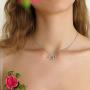 RMREWY Mermaid Necklace 925 Sterling Silver Sea Mermaid Vintage Bohemia Oxidized Pendant Necklace Birthday Gift for Women Mother or Daughter