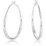 Kemstone Rose Gold/Silver Big Oval Engraved hoop Earrings Kemstone Rose Gold/Silver Big Oval Engraved hoop Earrings