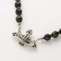 Vivienne Westwood Silver Saturn black crystal necklace with special box and paper bag