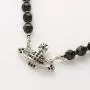 Vivienne Westwood Silver Saturn black crystal necklace with special box and paper bag Vivienne Westwood Silver Saturn black crystal necklace with special box and paper bag