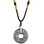 INRENG Mens Stainless Steel Tibetan Buddhist Om Mani Padme Hum Mantra Pendant Necklace Yoga Religious Jewelry