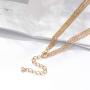 Relbcy Boho Crystal Layered Necklace Gold African Map Necklaces Evil Eye Necklace Jewelry Accessories for Women and Girls (Gold3)