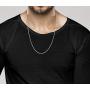 Miabella Solid 925 Sterling Silver Italian 2mm, 3mm Diamond-Cut Braided Rope Chain Necklace for Men Women Made in Italy 16, 18, 20, 22, 24, 26, 28, 30 Inch