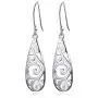 Silver earrings, filigree teardrop earrings, carved earrings earrings Silver earrings, filigree teardrop earrings, carved earrings earrings