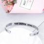 Inspirational Cuff Bracelet Gifts for Women Men Hidden Message Mantra Personalized Birthday Bangle Jewelry