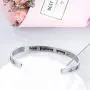 Inspirational Cuff Bracelet Gifts for Women Men Hidden Message Mantra Personalized Birthday Bangle Jewelry