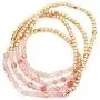 RIAH FASHION Delicate Boho Beaded Multi Layer Versatile Statement Bracelets - Stackable Stretch Strand Cuff Bangles Sparkly Crystal, Natural Stone, Tassel Charm RIAH FASHION Delicate Boho Beaded Multi Layer Versatile Statement Bracelets - Stackable Stretch Strand Cuff Bangles Sparkly Crystal, Natural Stone, Tassel Charm