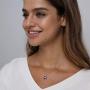 Mystic Topaz Pendant Necklace Sterling Silver Rainbow Stone Trillion Cut Gemstone Fine Jewelry for Women