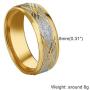 COTTVOTT 3pcs/Set Unisex Stainless Steel Sandblasted Finish Ring Engraved Patterned Wedding Band Size 6.5-11.5