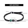 E Bracelet for Women Girls Love Friendship Gift 23cm Adjustable Handmade Rope Bracelet BlackBrownBlue8K Gold Plated