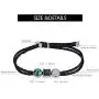 E Bracelet for Women Girls Love Friendship Gift 23cm Adjustable Handmade Rope Bracelet BlackBrownBlue8K Gold Plated