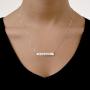 MyNameNecklace Roman Numeral Bar Necklace- Personalized Name Necklace Date Numbers Sterling Silver and Gold Plating