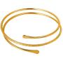 MANZHEN Adjustable Arm Bracelet Upper Arm Gold Swirl Armband Charm Simple Cuff Jewelry Accessories