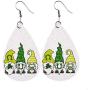 6 Pairs Gnome Faux Leather Dangle Earrings Set Green Teardrop Lightweight Drop Earrings for Women Girls St Patricks Day Party Jewelry Gift