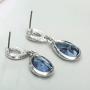 NEOGLORY Platinum-Plated Teardrop Jewelry Set with Crystal Embellished with Crystals from Swarovski