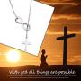 WUSUANED with God All Things are Possible Infinity Cross Necklace Bracelet Religious Jewelry Inspirational Gift