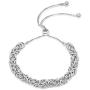 Parade of Jewels Sterling Silver Byzantine Adjustable''Bolo'' Bracelet