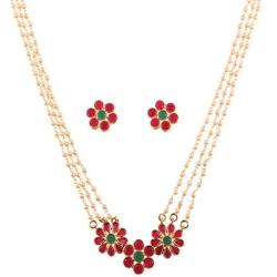 Touchstone Indian Bollywood Handcrafted Traditional Royal Mughal Kundan Polki Meenakari Enamel Colorful Wedding Designer Jewelry Long Necklace Set in Gold and Silver Tone for Women.