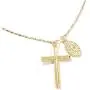 Solememo Gold Tone Chain with Cross Faith Pendant Necklace for Gift Solememo Gold Tone Chain with Cross Faith Pendant Necklace for Gift