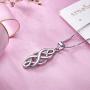 GOXO 925 Sterling Silver Good Luck Polished Celtic Knot Cross Pendant Necklace for Womens
