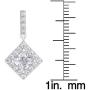 Victoria Townsend 925 Sterling Silver Square Bridal Princess Cut CZ Drop Earrings