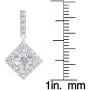 Victoria Townsend 925 Sterling Silver Square Bridal Princess Cut CZ Drop Earrings Victoria Townsend 925 Sterling Silver Square Bridal Princess Cut CZ Drop Earrings