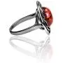 Ian and Valeri Co. Amber Sterling Silver Modern Round Ring