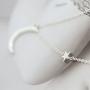 Zoestar Fashion Copper Moon Star Pendant Necklace for Women and Girls Silver Simple Crescent Necklace Jewelry for Great Gift