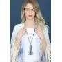 RIAH FASHION Bohemian Tassel Statement Necklace - Lightweight Fabric Faux Suede Fringe Long Bead Chain RIAH FASHION Bohemian Tassel Statement Necklace - Lightweight Fabric Faux Suede Fringe Long Bead Chain
