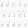 Jewlpire Initial Necklaces Letter Necklaces for Women Girl 925 Sterling Silver Necklace Cubic Zirconia Hypoallergenic Simulated Diamond Personalized Dainty-S