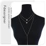 Fdesigner Fashion Layered Long Necklace Coin Pendant Necklaces Chain Charm Necklace Jewelry for Women and Girls