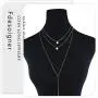 Fdesigner Fashion Layered Long Necklace Coin Pendant Necklaces Chain Charm Necklace Jewelry for Women and Girls Fdesigner Fashion Layered Long Necklace Coin Pendant Necklaces Chain Charm Necklace Jewelry for Women and Girls