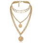 CIBIRICH Chunky Necklaces for women Punk Chain Gold Statement Collar Necklace
