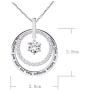 ALOV Jewelry Sterling Silver You are Braver Than You Believe Stronger Than You Seem and Smarter Than You Think Cubic Zirconia Pendant Necklace