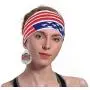 fzbali July 4th Women Faux Leather Teardrop Earrings American Flag Patriotic USA Jewelry Accessory