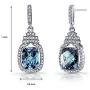 Peora Sterling Silver Earrings for Women, Charming Crown Dangle Cushion Cut in Natural, Created and Simulated Gemstones