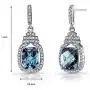Peora Sterling Silver Earrings for Women, Charming Crown Dangle Cushion Cut in Natural, Created and Simulated Gemstones Peora Sterling Silver Earrings for Women, Charming Crown Dangle Cushion Cut in Natural, Created and Simulated Gemstones