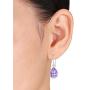 Orchid Jewelry 2.25 CTW Natural 12X8MM Pear Purple Amethyst 925 Sterling Silver Dangle Earrings For Women – A February Birthstone Gemstone- A Beautiful Pair For Little Girls and Lovely Ladies
