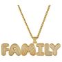 GoldChic Jewelry Customized Iced Out Bubble Pendant Gold Plated Initial Letter Pendant Necklace,18K Gold Plated Alphabet Charm Men Women Hip Hop Jewelry A to Z