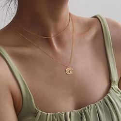 VACRONA Dainty Layered Cross Necklace for Women 14K Gold Plated Gold Faith Pendant Choker Necklace Layering Long Necklace for Women Lucky Love Pendant Necklace Protection Necklace Jewelry Gift